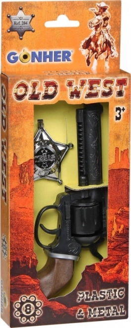 Cowboyrevolver met badge GONHER