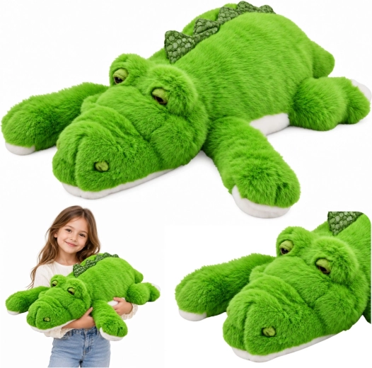 Pluchen krokodil met verzwaarde poten, groen, 75 cm