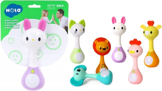 Baby rammelaar in de vorm van een diertje SmilyPlay