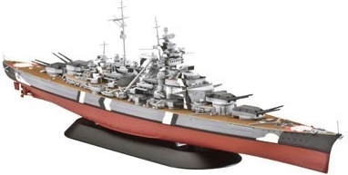Plastic model van het oorlogsschip BISMARCK