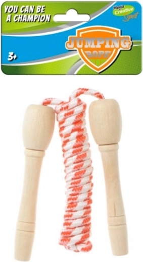 Springtouw met houten handvatten MEGA CREATIVE