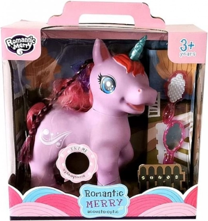 Eenhoorn met geluiden en licht, paars