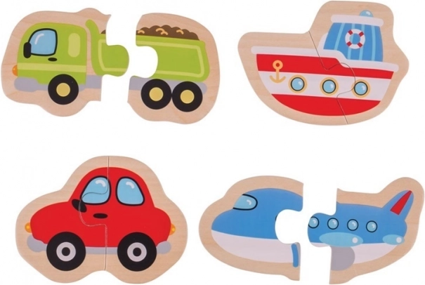 Houten eenvoudige puzzels Vervoermiddelen – BIGJIGS TOYS
