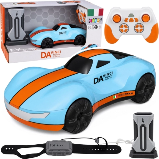 Race RC-auto met afstandsbediening en gebarenbesturing, LED-lichten en rookeffect, 1:16 - 1 stuk