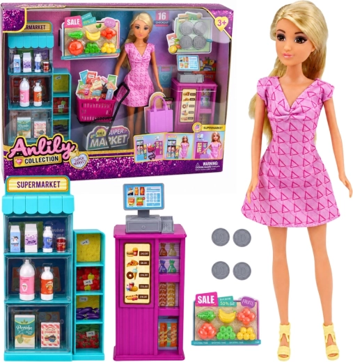 Anlily-pop met supermarkt, kassa en accessoires