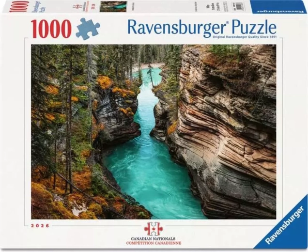 Ravensburger puzzel Canadian Nationals: Athabasca-waterval 1000 stukjes
