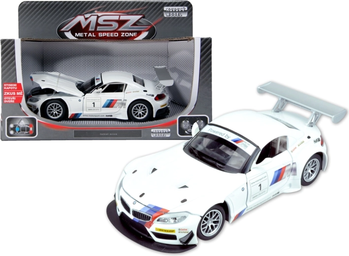 Metalen automodel 1:24 BMW Z4 GT3 met licht en geluid