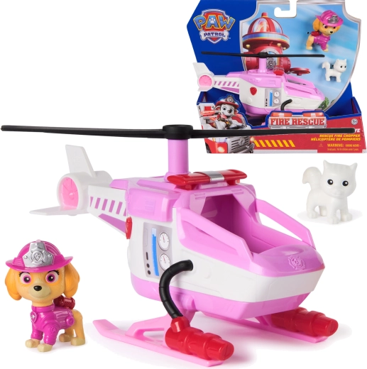 Paw Patrol reddingsbrandweerhelikopter Skye met figuur en katje