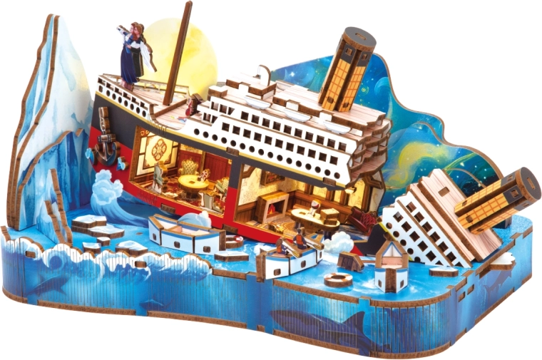 2Kids Toys 3D houten bouwpakket miniatuurscène Titanic - 1 stuk