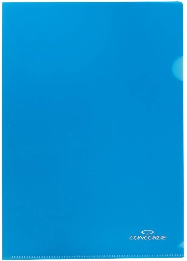 L-map A4 CONCORDE, 180 micron, blauw, 10 stuks