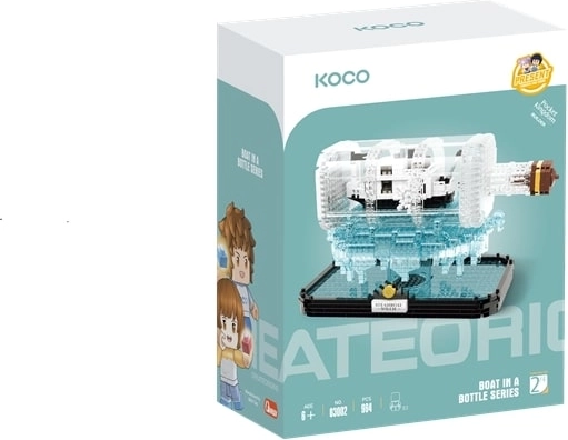 KOCO schip in een fles Steamboat Willie (964 onderdelen)