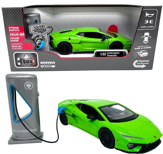 Metalen model Lamborghini Temerario 1:32 met licht en geluid