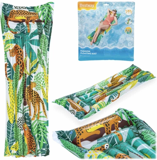 Bestway opblaasbaar strandluchtbed met junglemotief 183 × 69 cm - 1 stuk