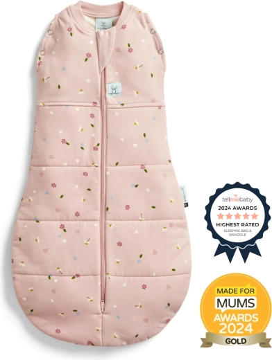 ErgoPouch inbakerdoek en slaapzak 2-in-1 Cocoon Daisies 2,5 tog (6–12 maanden)