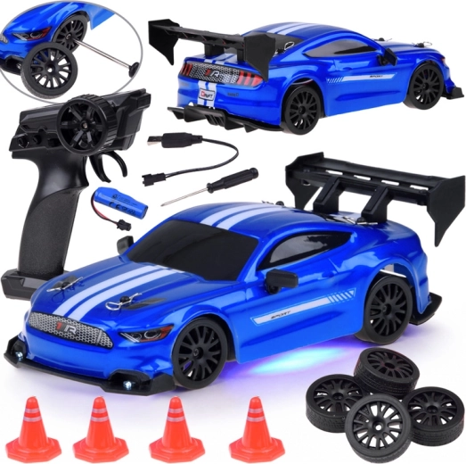 Op afstand bestuurbare sportauto 4x4 met driftfunctie 1:24