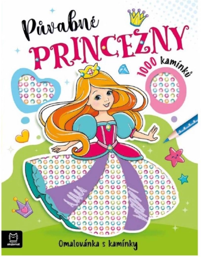 Charmante prinsessen – kleurboek met zelfklevende steentjes