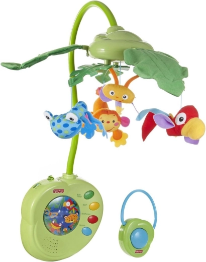 Fisher-Price Rainforest muziekmobiel met afstandsbediening – defect