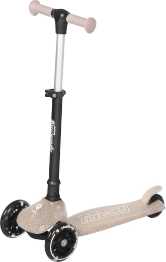 Kinderstep QPlay Sparkling nude pink met LED-wielen