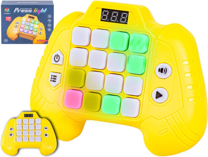 Elektronisch geheugenspel voor kinderen in de vorm van een gamepad geel - 1 stuk