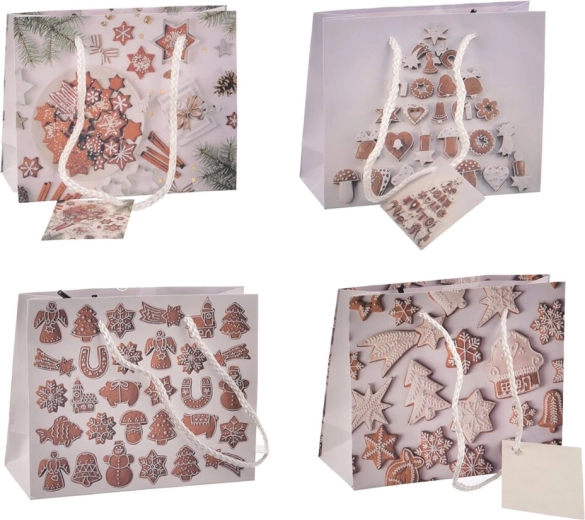 Kerstcadeautasje Peperkoek 15 × 6 × 12 cm (4 varianten)