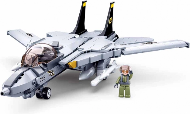 Bouwset gevechtsvliegtuig F-14 TOMCAT Sluban ModelBricks