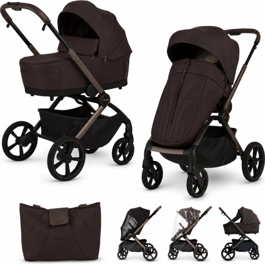 Adamex Como комбi kinderwagen 2-in-1 Chocolate Brown