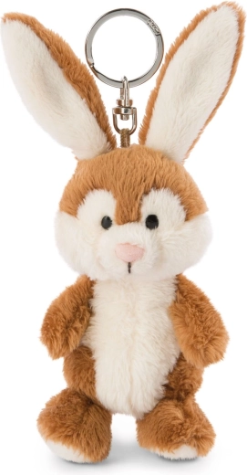 Pluchen konijn Poline Bunny sleutelhanger 10 cm - 1 stuk