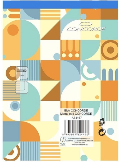 Blok CONCORDE A6 blanco, 50 vellen