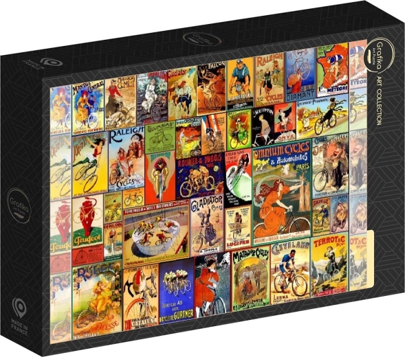 Grafika puzzel Vintageposters met fietsen, 1000 stukjes