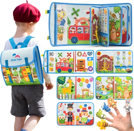 2Kids Toys sensorisch busyboek rugzak - 1 stuk