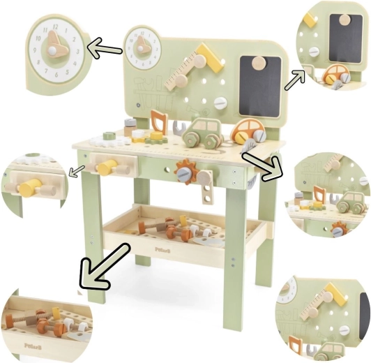 Viga PolarB houten kinderwerkbank met gereedschap