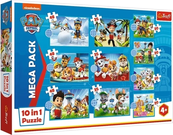 Puzzel 10-in-1 Vriendelijk team van Paw Patrol