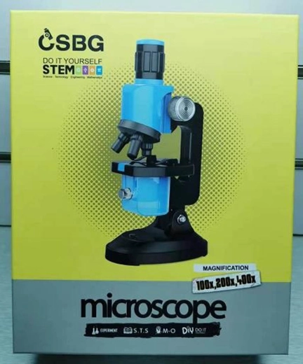 Kinder microscoop voor kleine wetenschappers, blauw-zwart