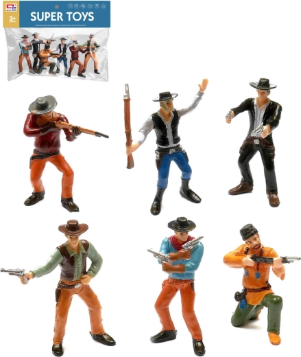 Adar cowboy-actiefiguren met wapens 9 cm (6 figuren)