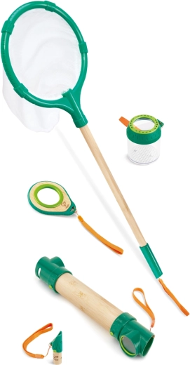 Ontdekkingsset voor kinderen van bamboe en bioplastic voor in de natuur