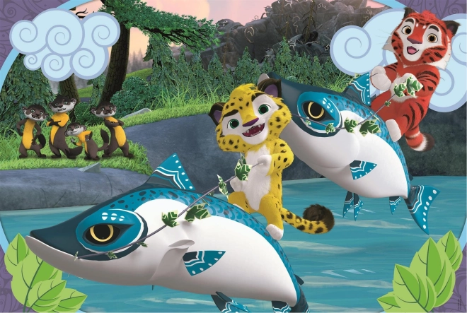 Puzzle CLEMENTONI Leo en Tig op het water MAXI 24 stukjes