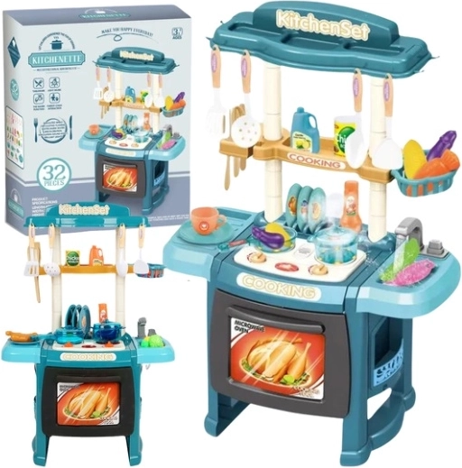 Kinderkeuken op batterijen met accessoires