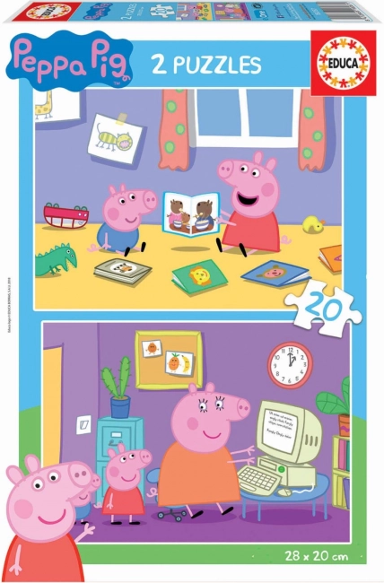Educa Puzzel Varkentje Peppa 2x20 stukjes