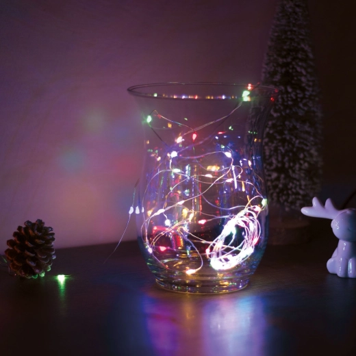 Kerst LED-lichtsnoer 5 m, 50 LED's, veelkleurig