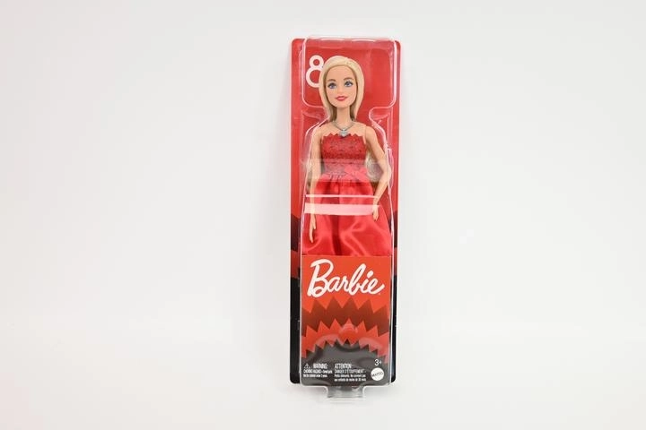 Mattel Barbie-pop voor het 80-jarig jubileum in robijnrode jurk