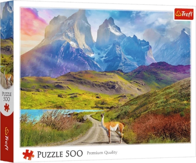 Puzzel 500 stukjes Lama in Patagonië