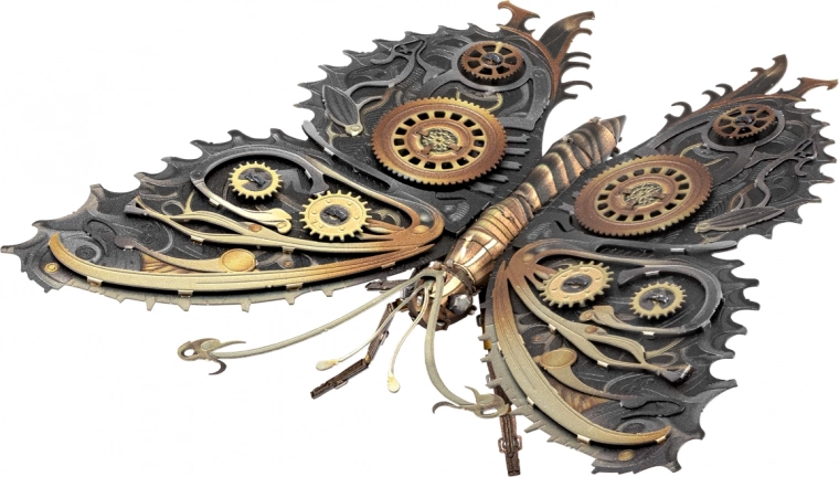 3D-puzzel Steampunkvlinder