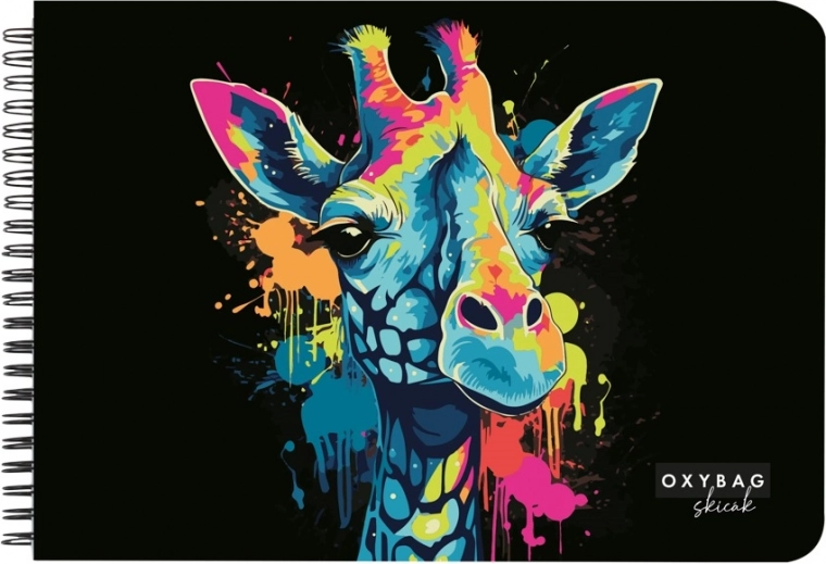 Schetsboek A3 met spiraalbinding, 40 vellen, 190 g/m² giraffe