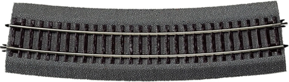Roco Line gebogen rail met ballastbed