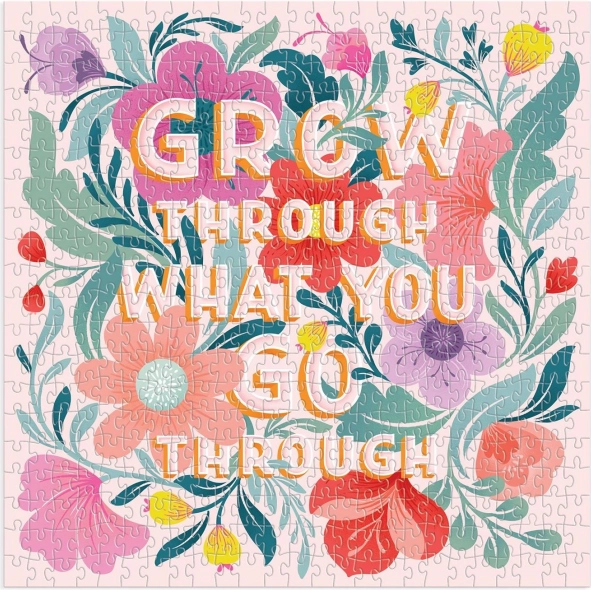 Vierkante puzzel Galison Grow Through What You Go Through – 500 stukjes