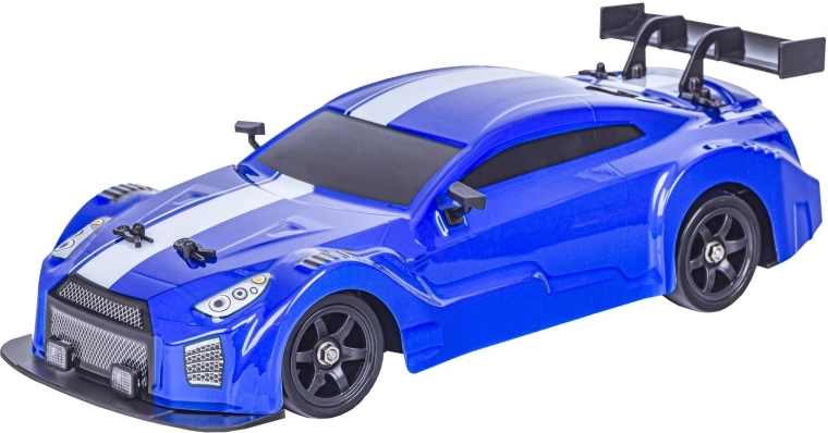 Carrosserie voor driftauto 1:16 Nissan GTR blauw met LED - 1 stuk