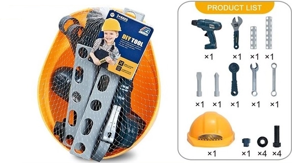 Gereedschapsset met helm