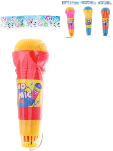 Kleurrijke kinder-microfoon met echo 24 cm - 1 stuk