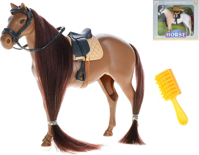 Paardenfiguur 15 cm met accessoires