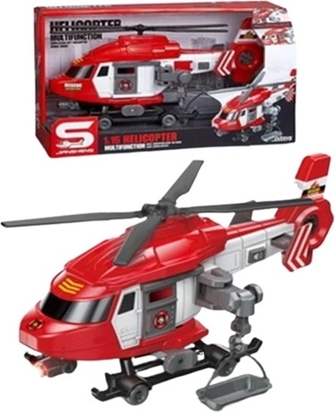 Brandweerhelikopter met licht, geluid en lier
